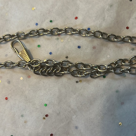 LONG Silver Tone Link Necklace - Picture 9 of 9